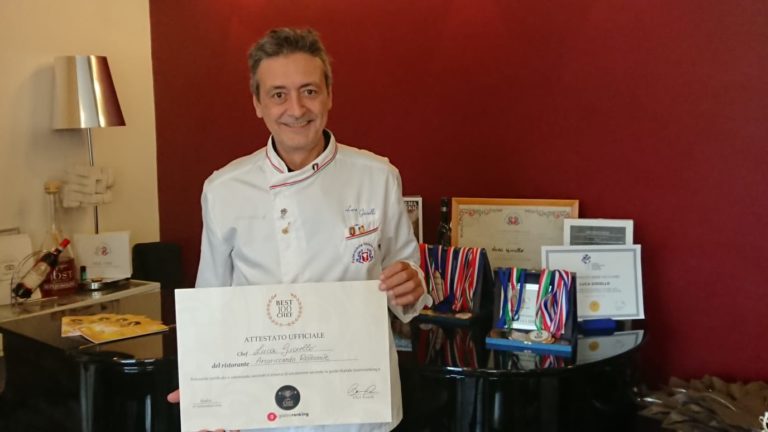 Luca Gioiello e l'attestato Best 100 Chef di Chef Awards